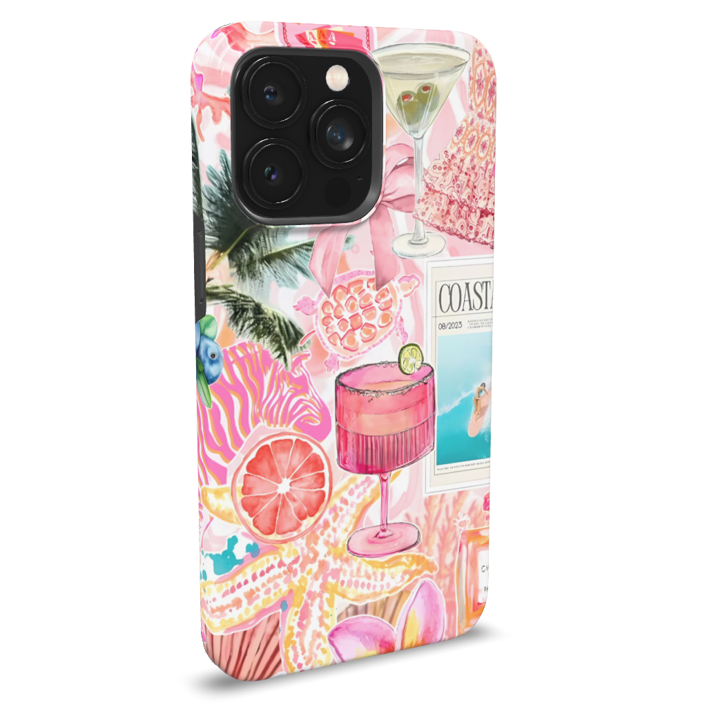 Coastal Preppy Collage Phone Case