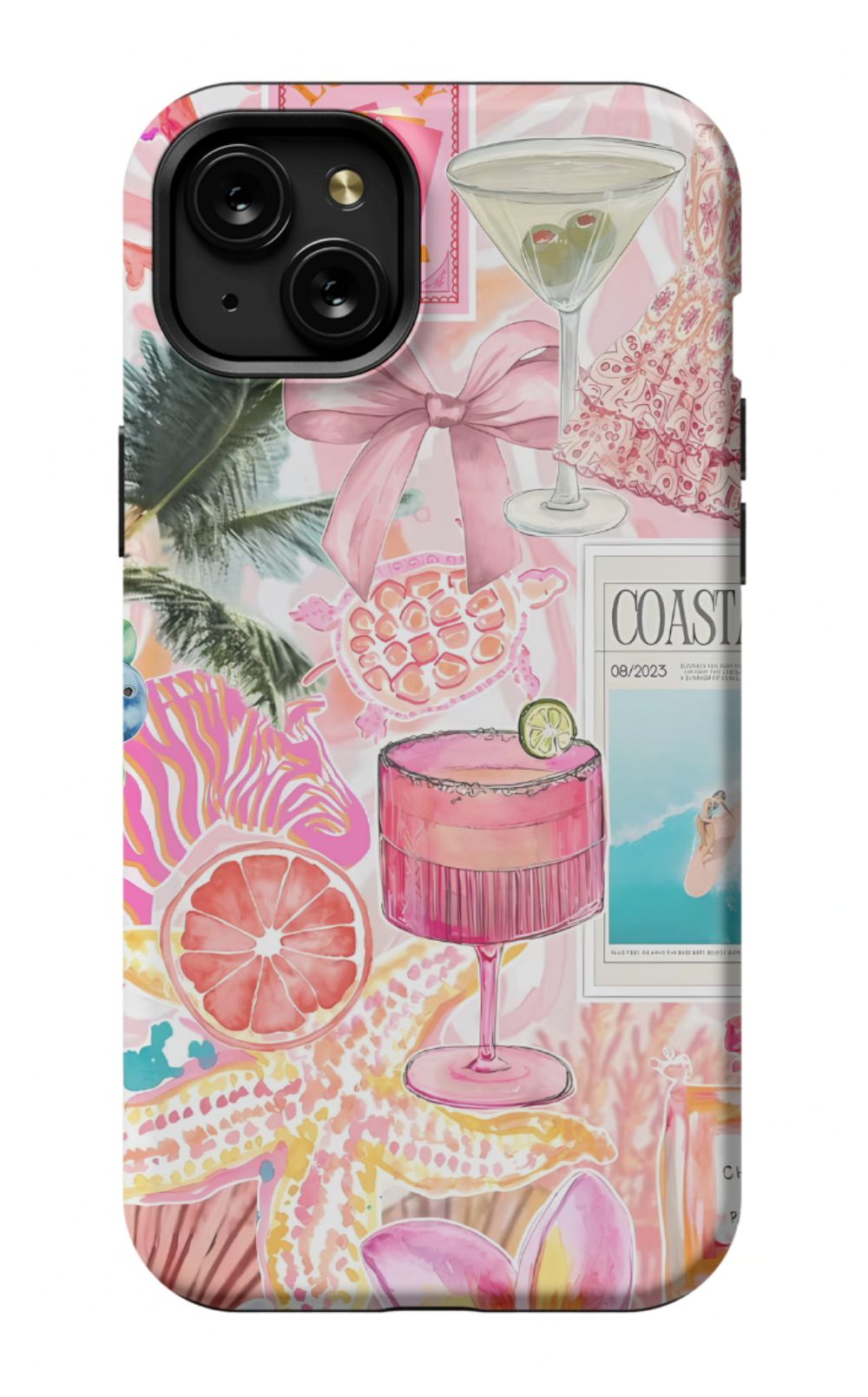 Coastal Preppy Collage Phone Case