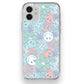 Blue Floral Smileys Clear - daziecases