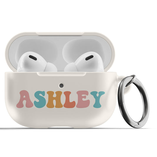 Boho Retro Name Airpod Case - daziecases