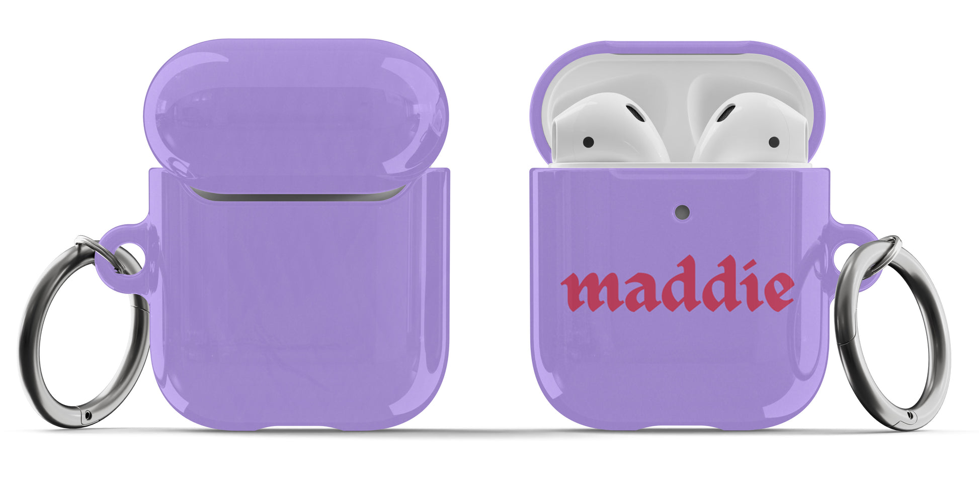 Purple and Red Name Airpod Case - daziecases