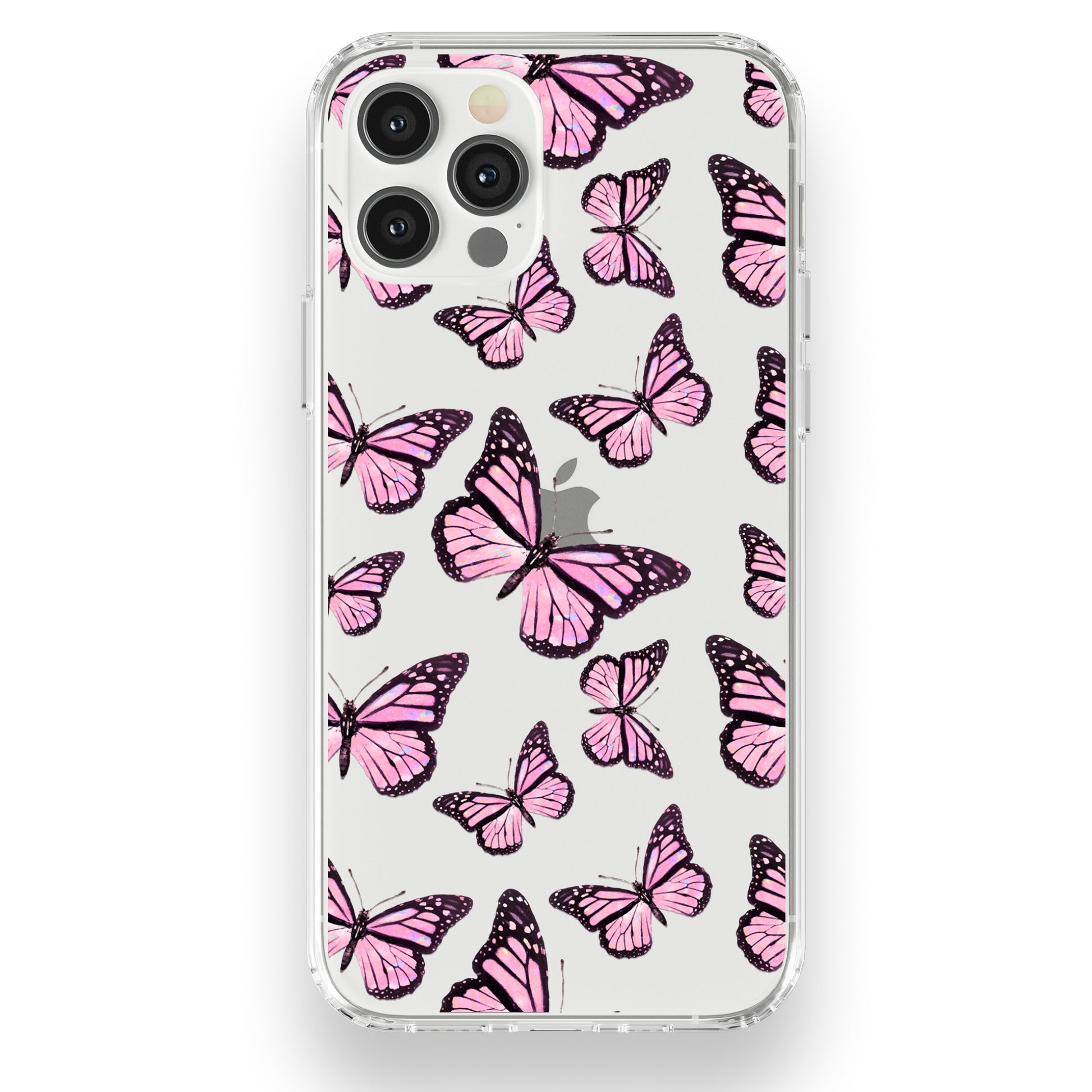 Pink Butterflies - Clear - daziecases